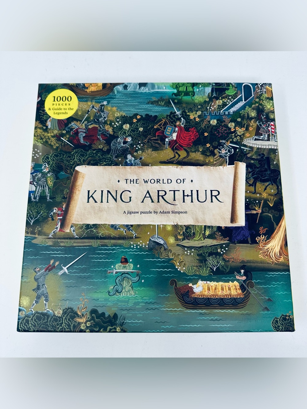 The World of King Arthur 1000 Piece Puzzle by Adam Simpson with Poster Complete